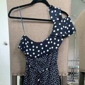 A New Day Polka Dot One Shoulder Dress